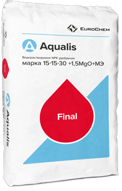 Удобрение Aqualis NPK 15:15:30+1,5МgO+МЭ Final, 25 кг