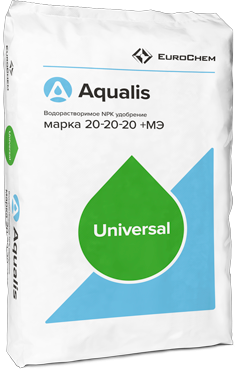 Удобрение Aqualis NPК 20:20:20+МЭ Universal, 25 кг