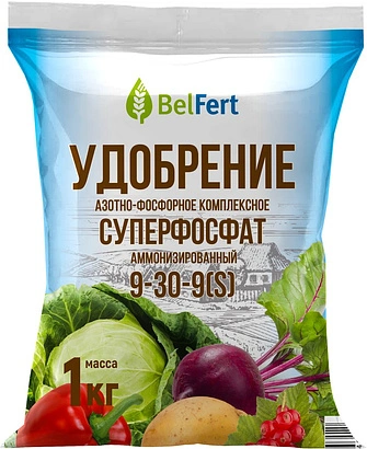 Суперфосфат аммонизированный марка 9-30-9(S), 1кг